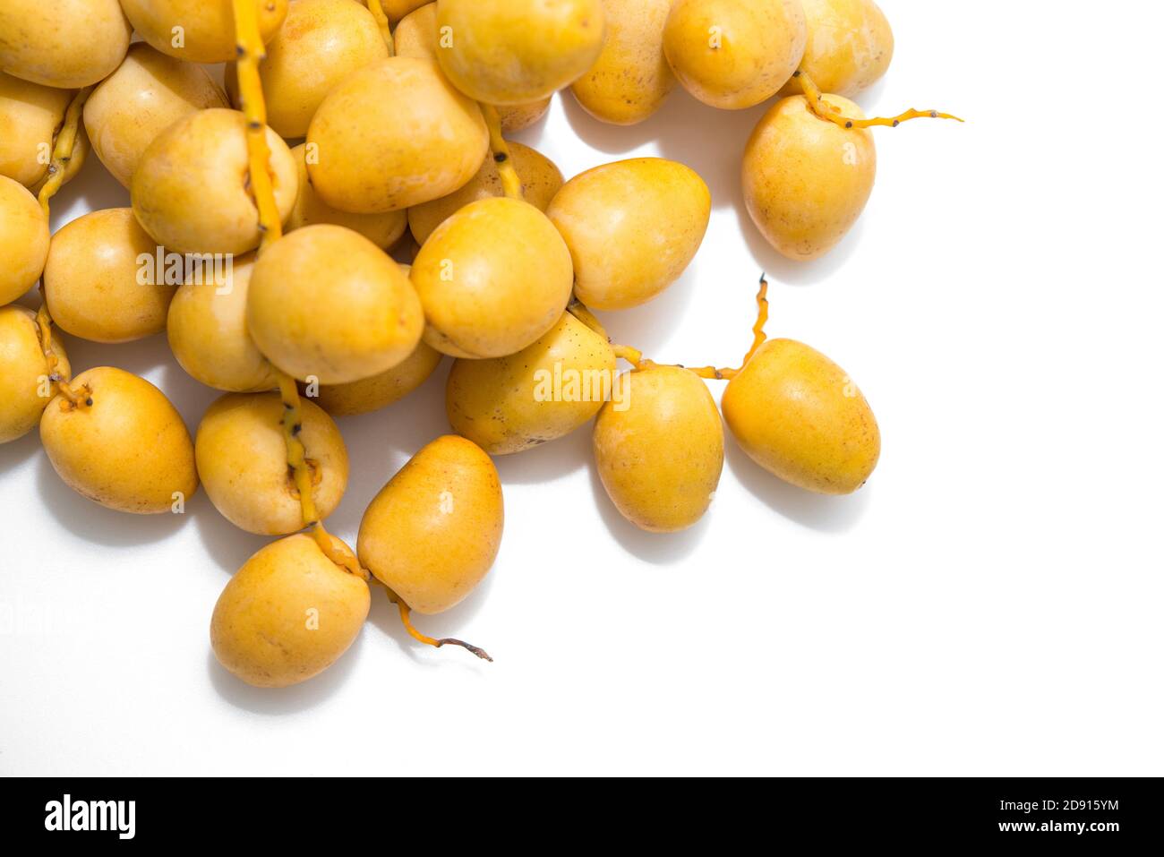 fresh date palm isolated on white Stock Photo