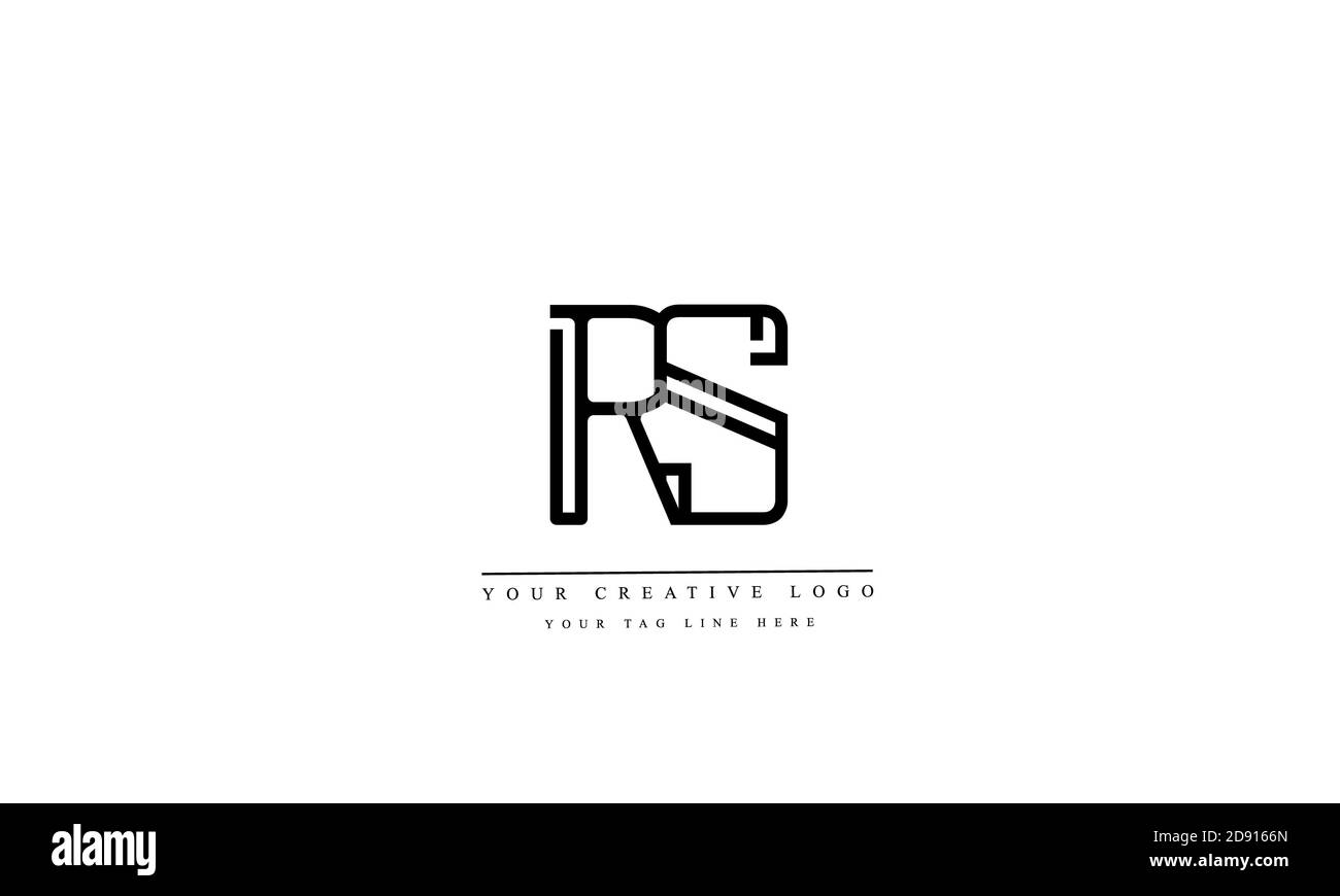 RS SR abstract vector logo monogram template Stock Photo