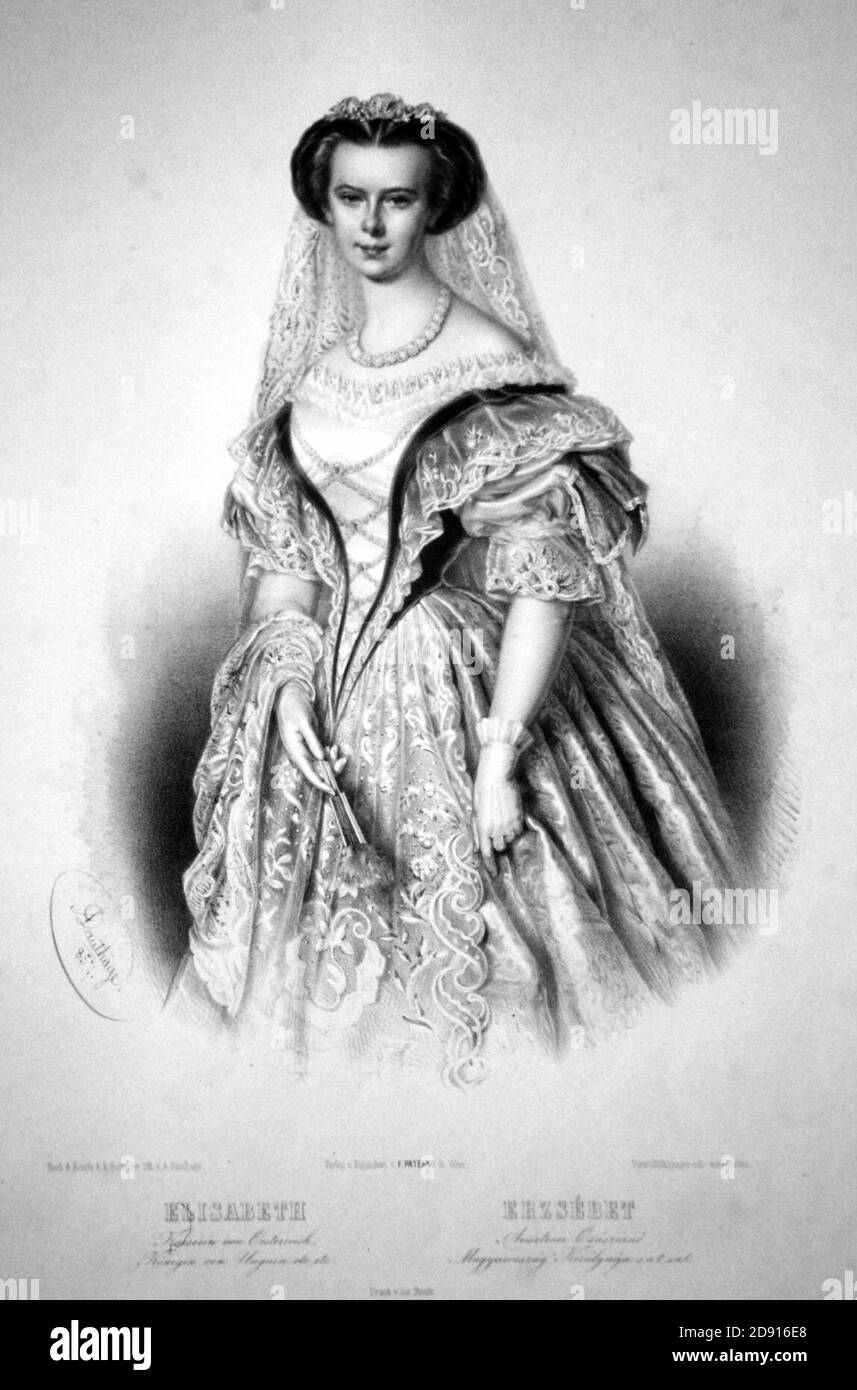 Kaiserin Elisabeth von Östererich Litho Stock Photo Alamy
