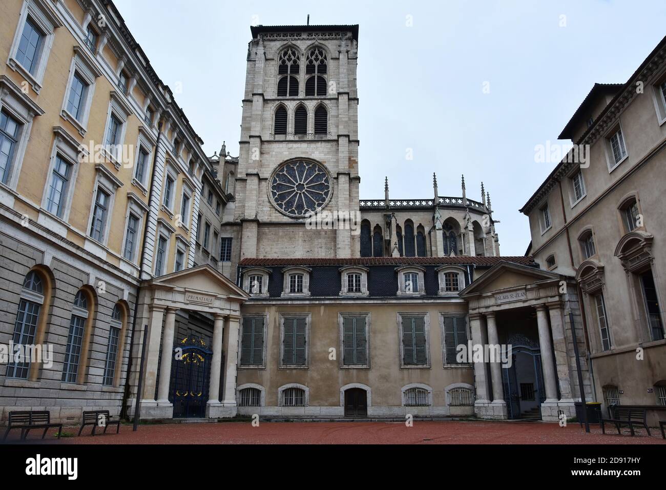 Cathedral Saint Jean Baptiste in Lyon, France Stock Photo