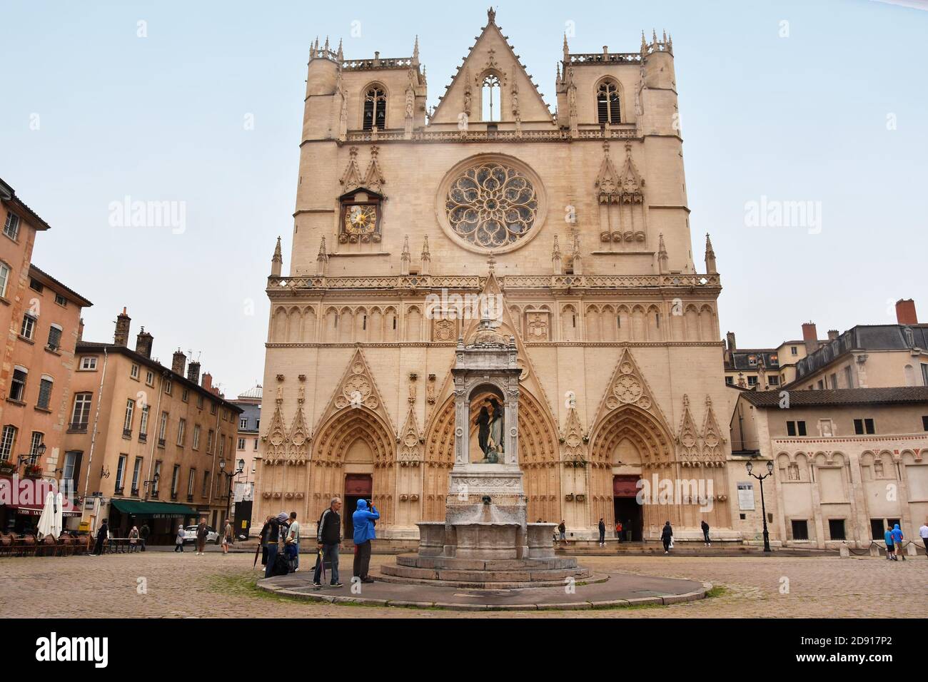 Cathedral Saint Jean Baptiste in Lyon, France Stock Photo