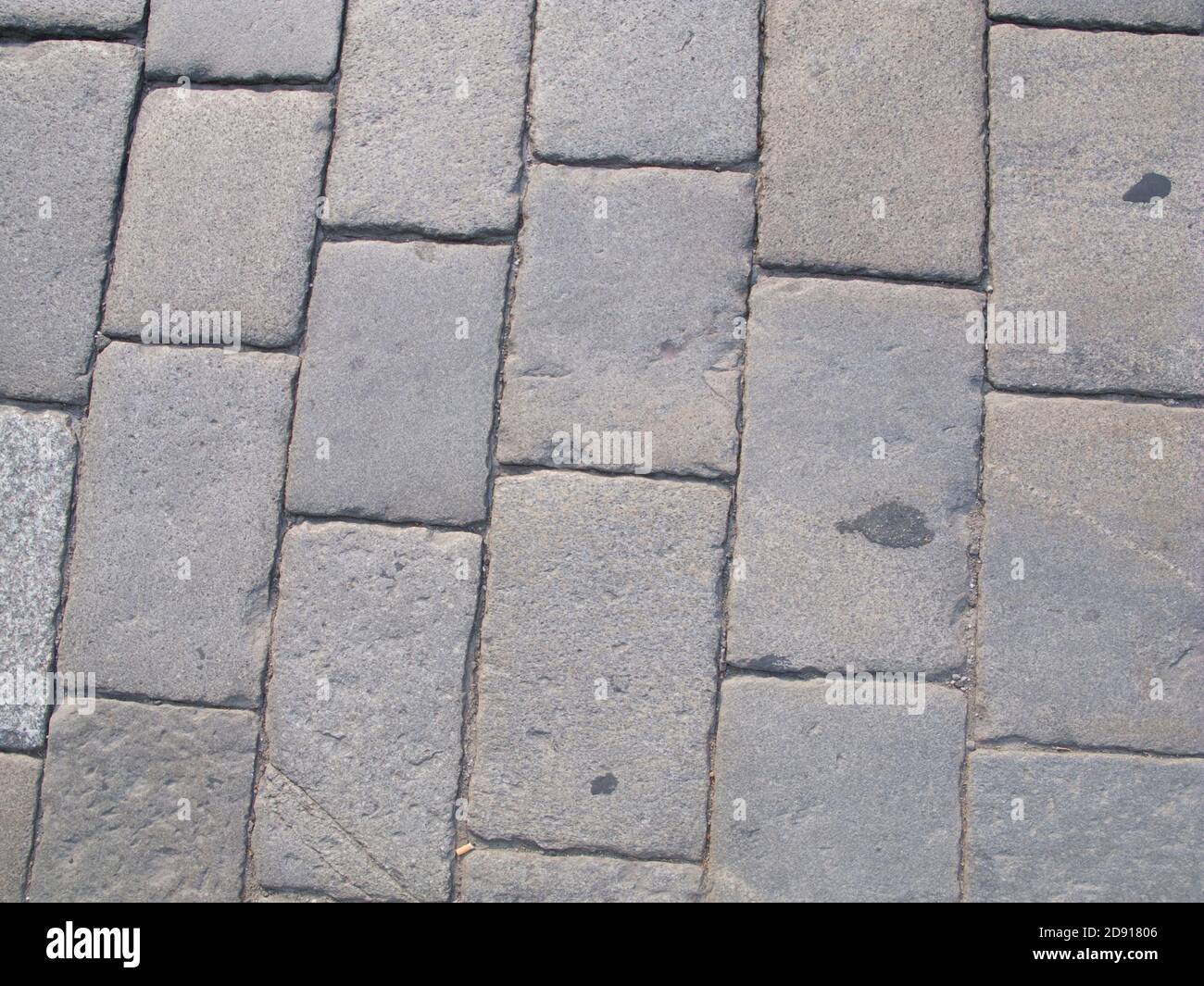 cobblestone texture of an ancient road seen from above Stock Photo - Alamy