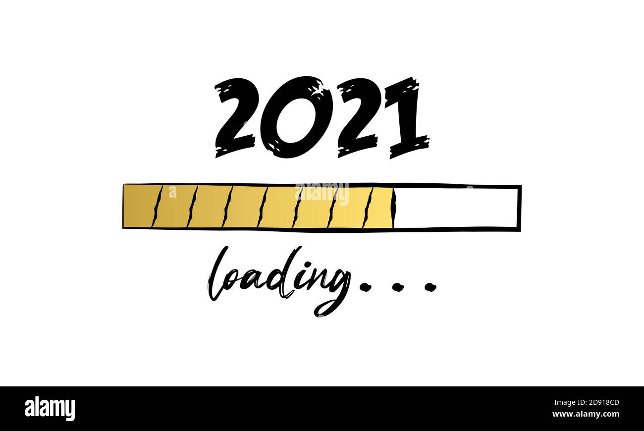 2021 Loading Concept With A Progress Bar eps 10 Stock Vector