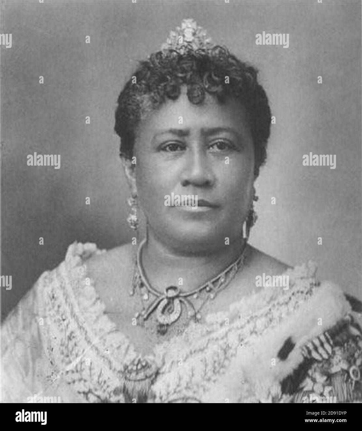 Kapiolani's coronation portrait (detailed Stock Photo Alamy