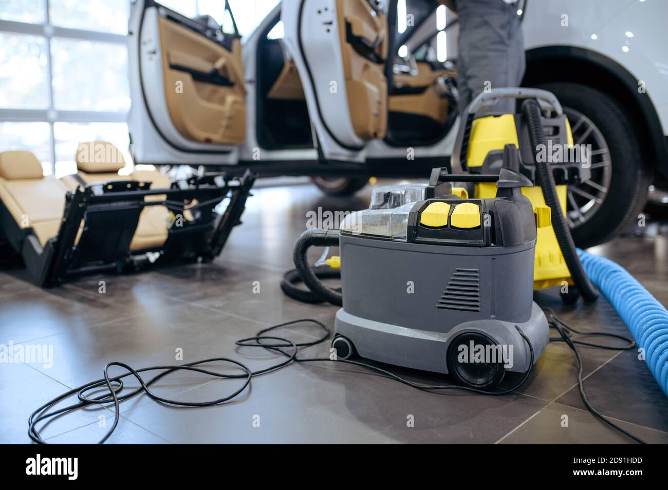 Vacuum cleaner, dry cleaning and detailing servise Stock Photo Alamy