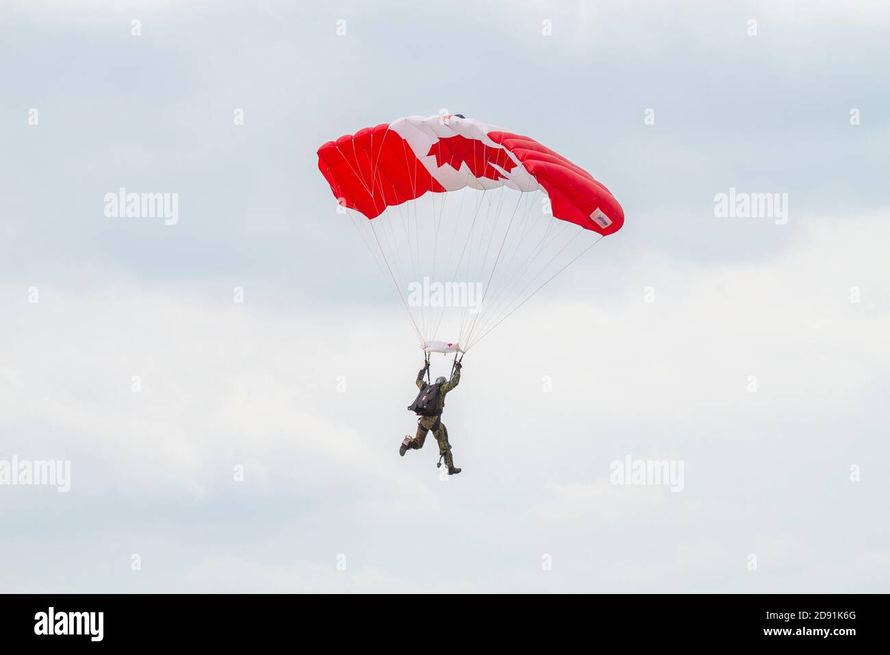 Airshow parachutist Stock Photo