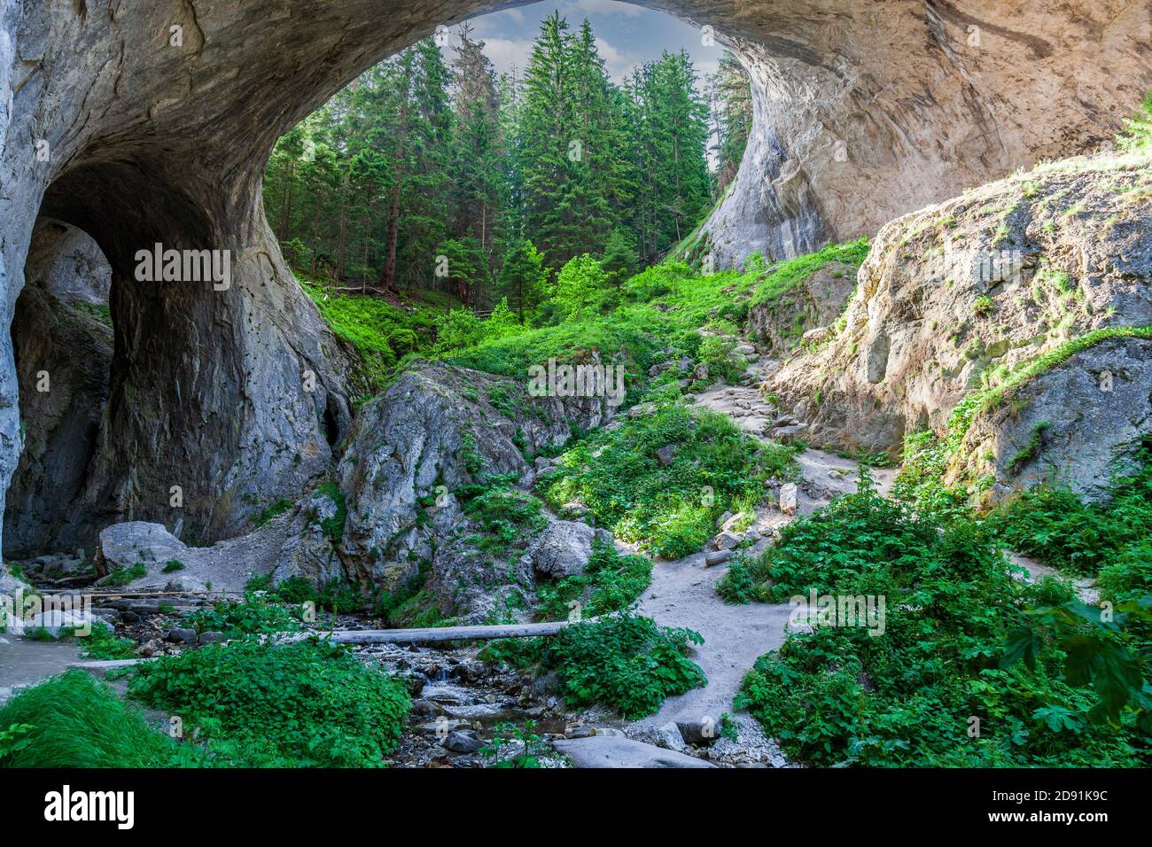 The Marvelous Bridges or Wonderful Bridges are natural arches in the Rhodope Mountains of southern Bulgaria Stock Photo