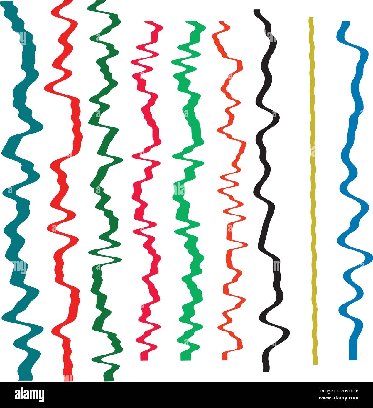Random Swiggle Pattern Irregular, random Wiggling, Squiggle waving, wavy lines, stripe set ...