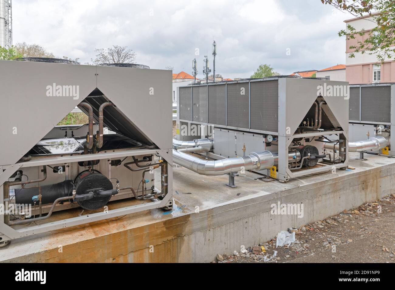 Heating Ventilation and Air Conditioning Hvac Units Stock Photo Alamy