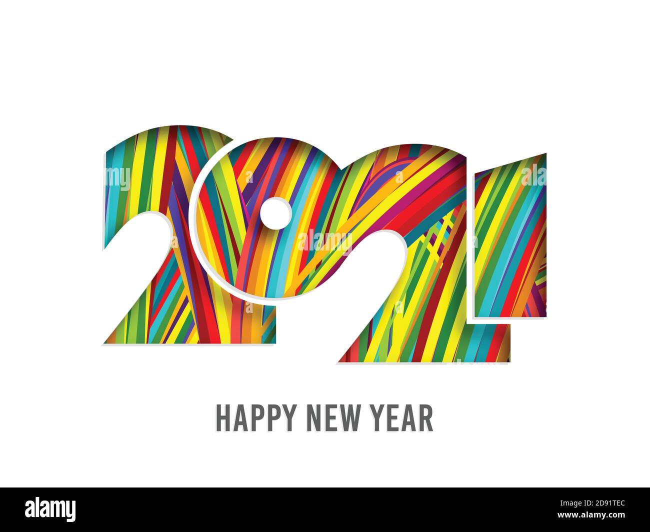 Happy new year 2021 Text Design vector Stock Vector Image & Art Alamy