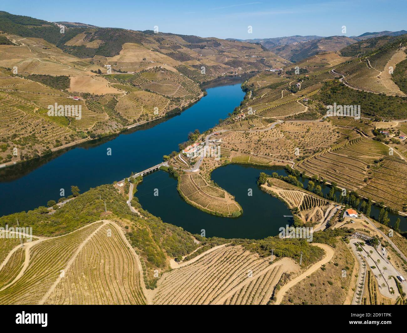 Douro wine valley region, Portugal. Vineyards landscape tourist