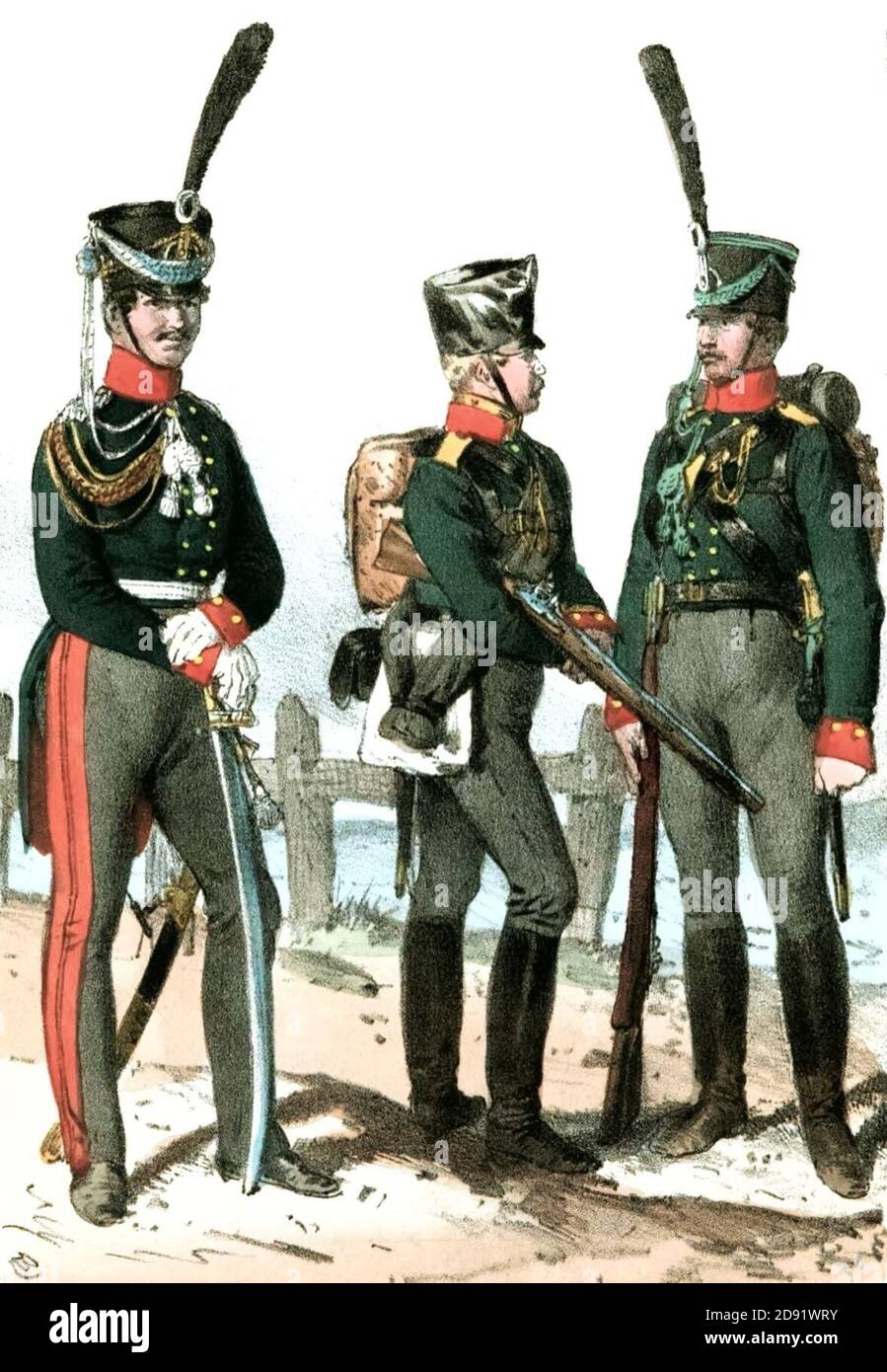 Jäger Bataillon 2 1815. Stock Photo