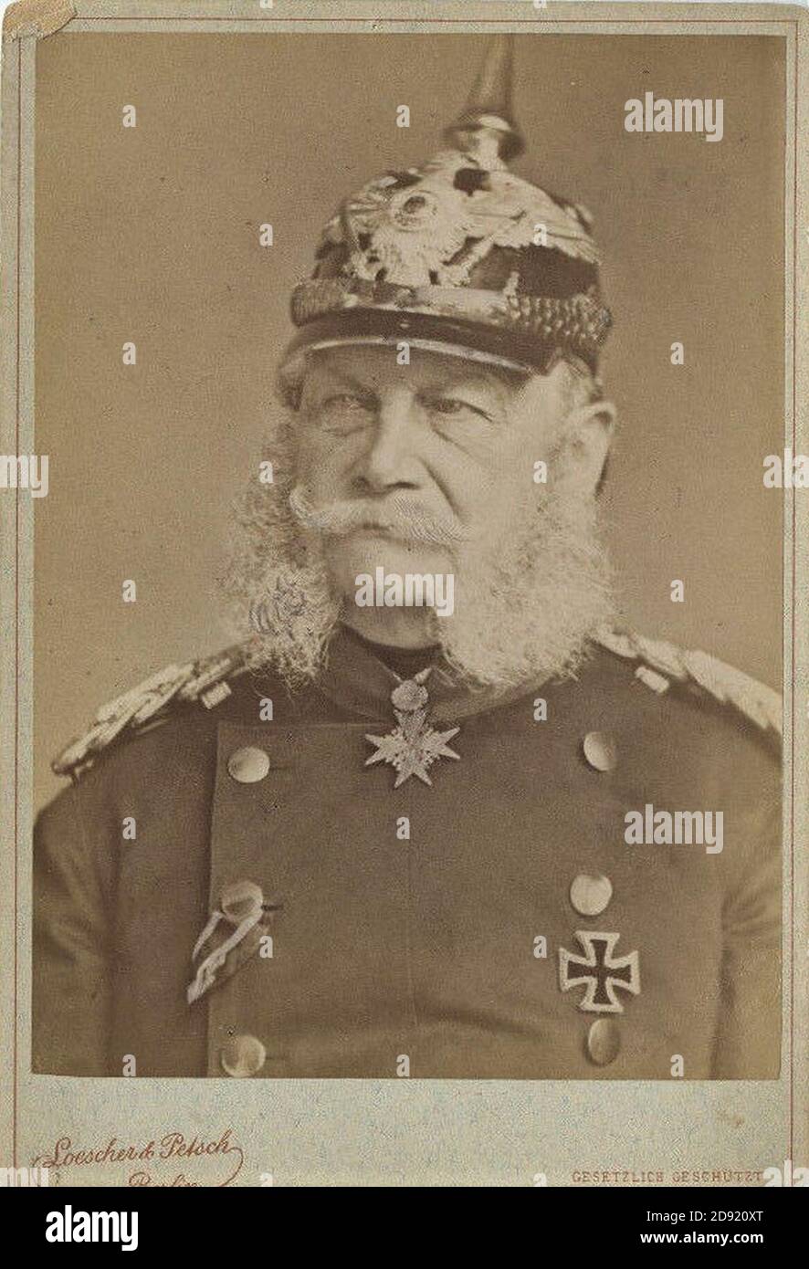 Kaiser Wilhelm I Mit Pickelhaube Von Loescher Petsch Stock Photo Alamy