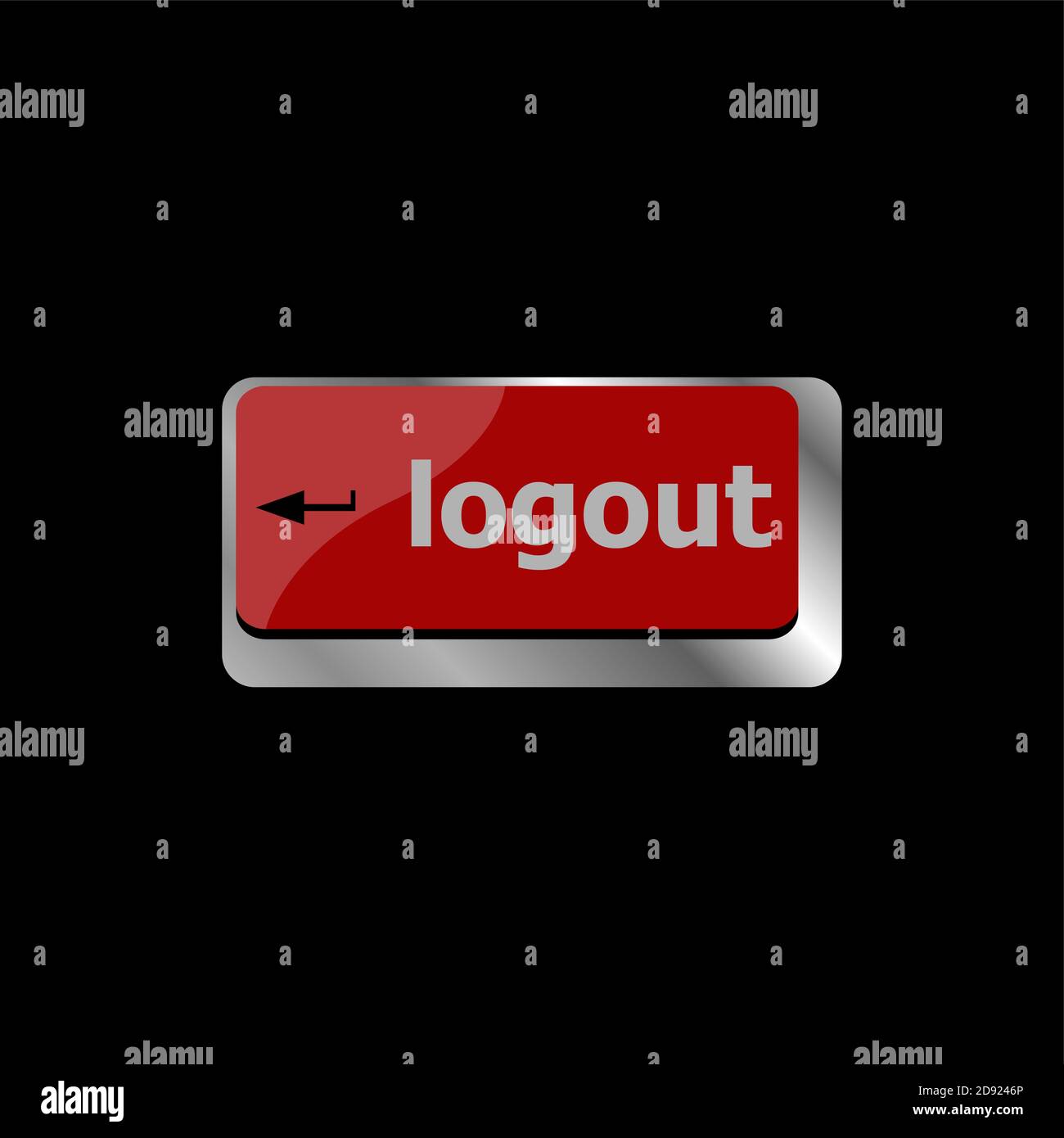 logout word on computer keyboard keys button Stock Photo - Alamy