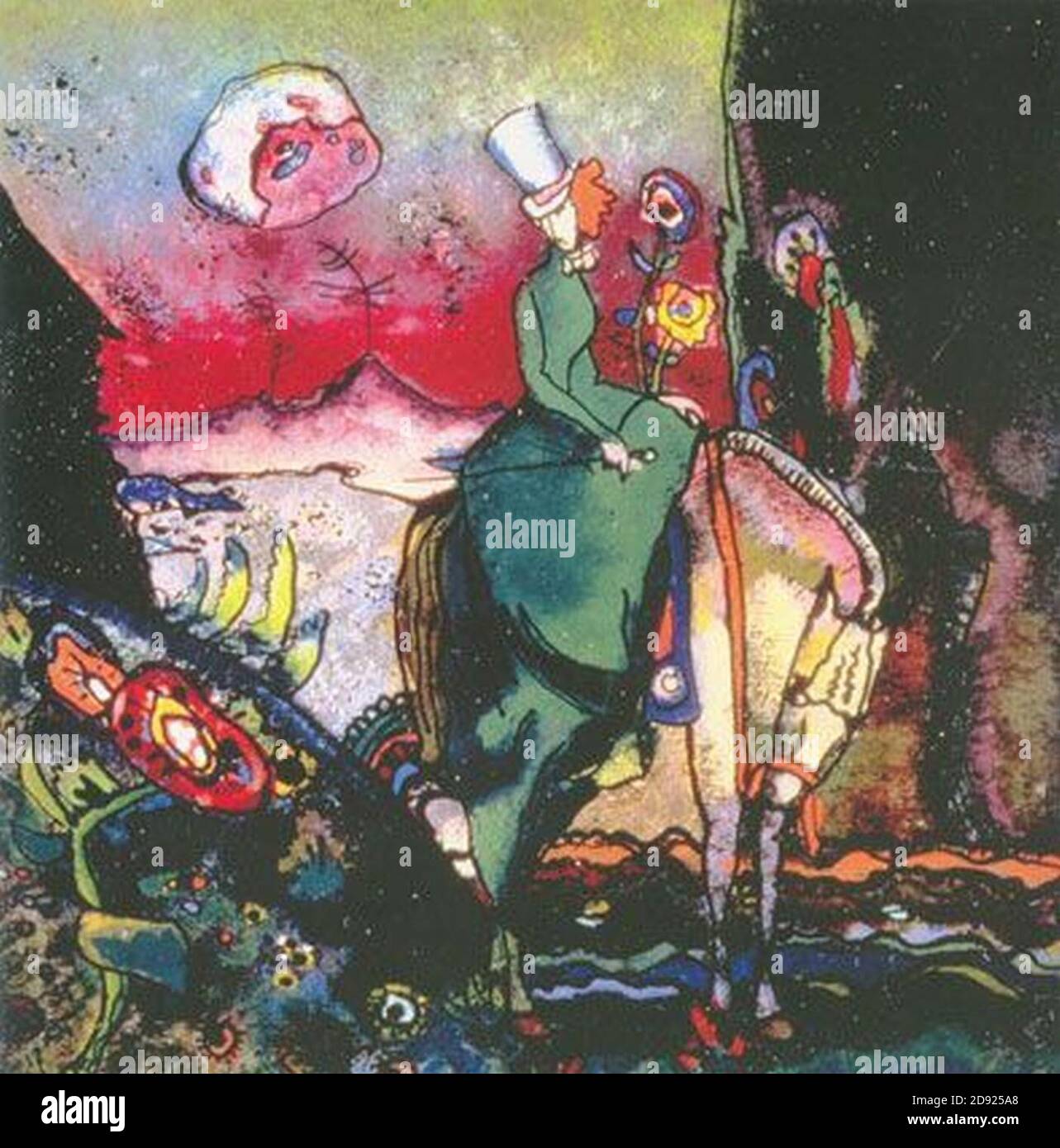 Картина две лошади кандинский