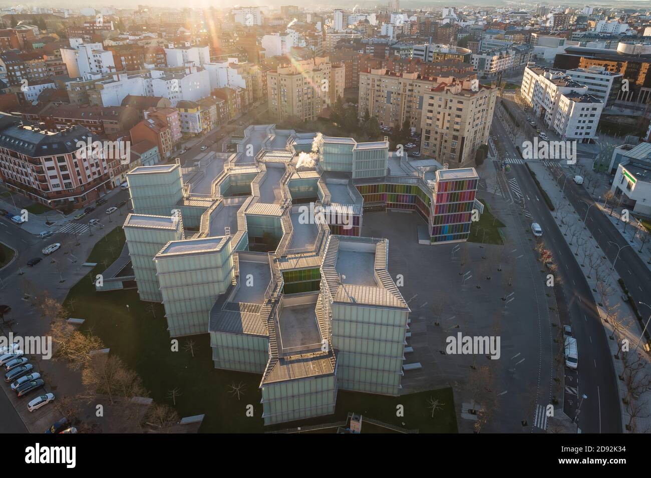 MUSAC, Contemporary Art Museum of Castilla y LeÃ³n from aerial view ...