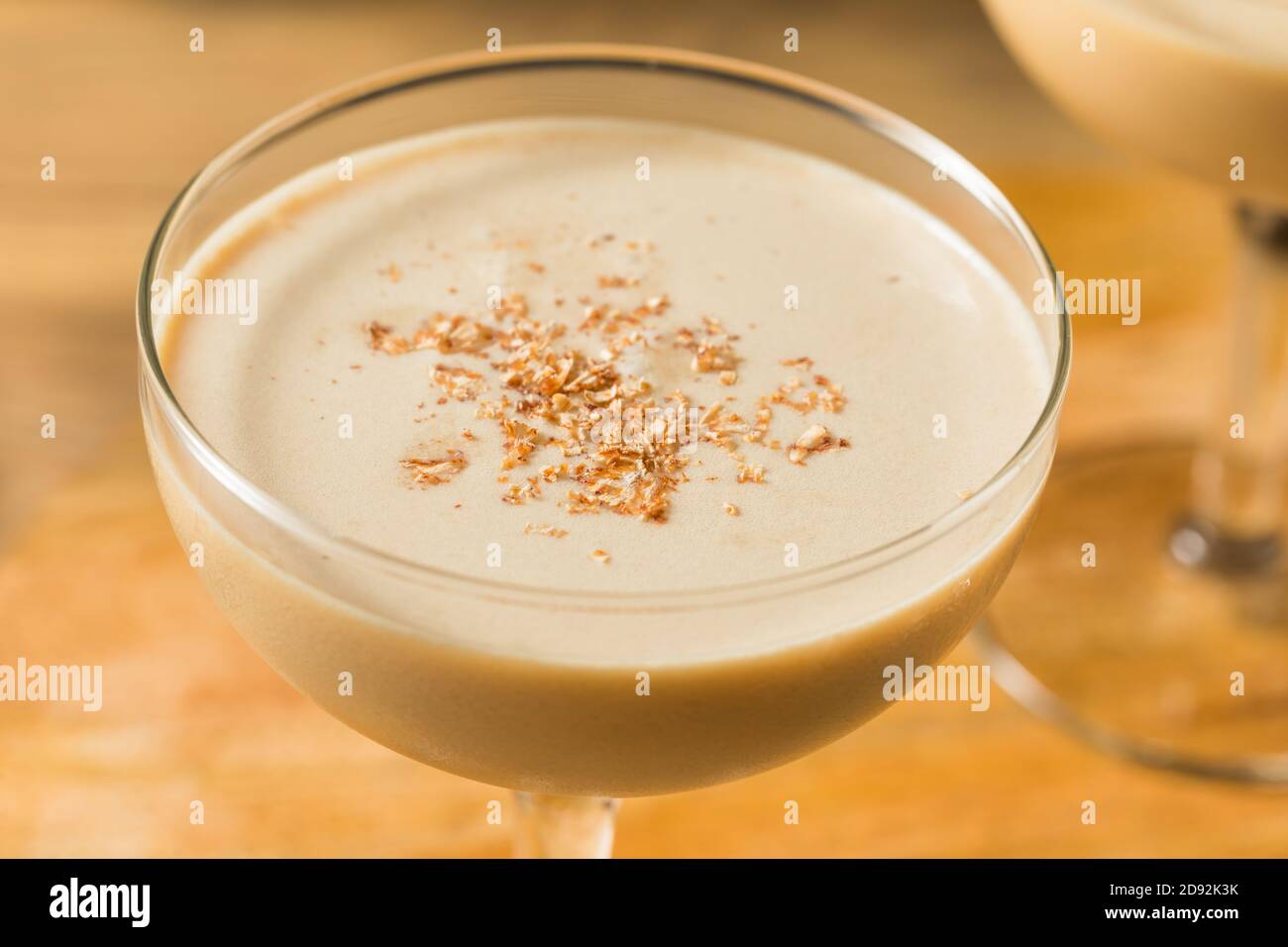 Boozy Refreshing Brandy Alexander Cocktail with Creme de Cacao Stock