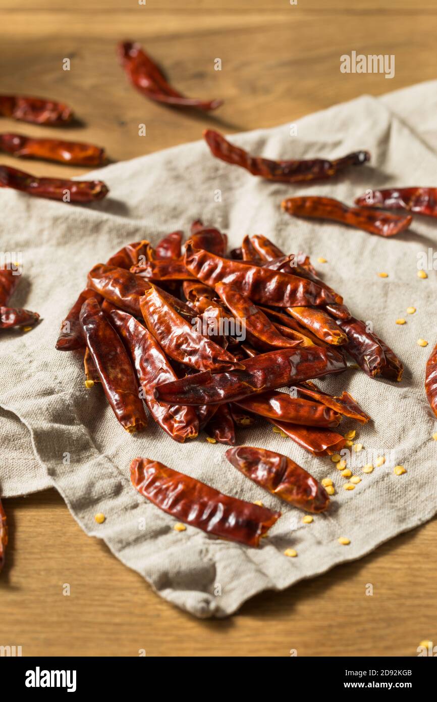 Organic Spicy Red Indian Peppers Ready to Cook With Stock Photo Alamy