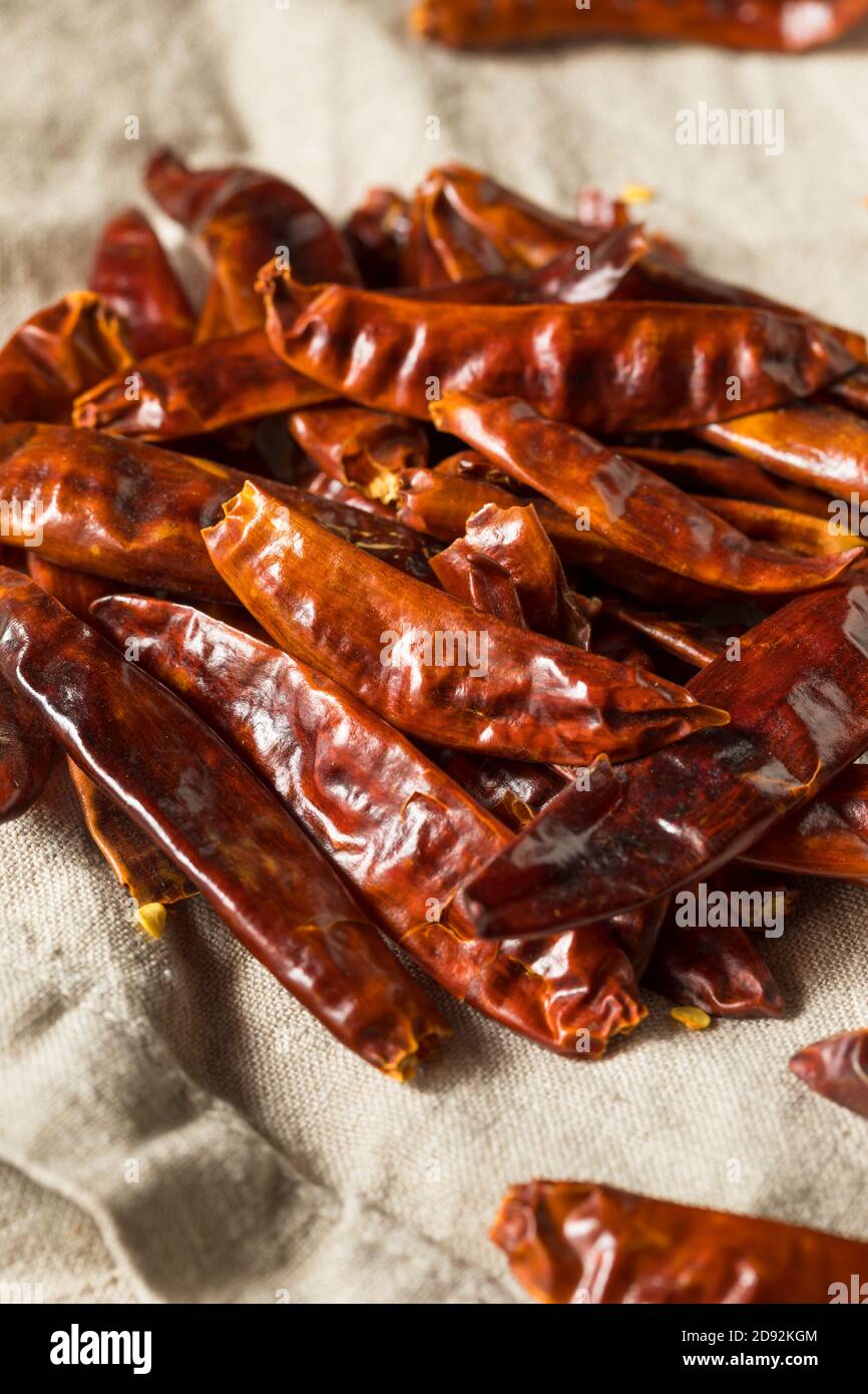 Organic Spicy Red Indian Peppers Ready to Cook With Stock Photo Alamy