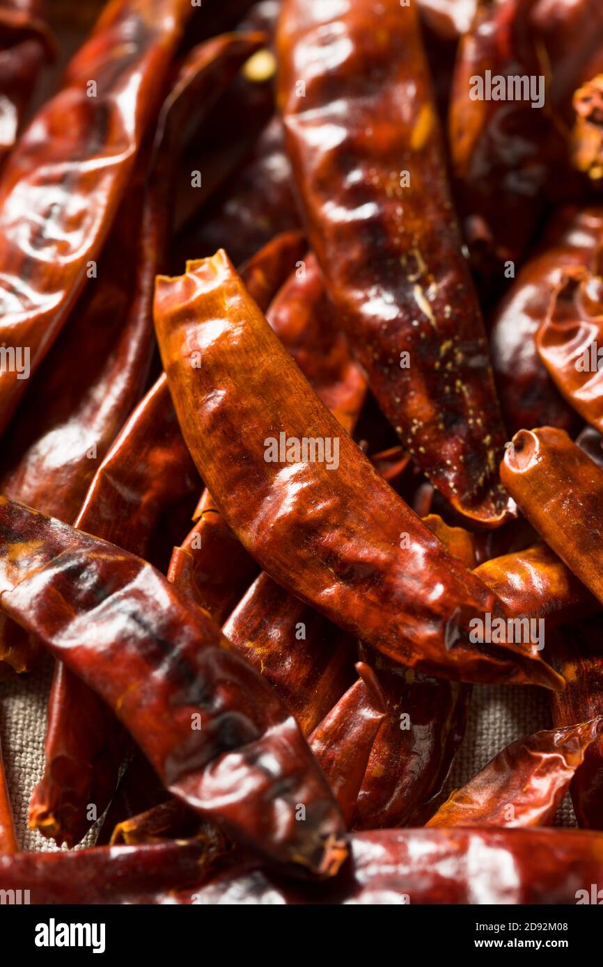 Organic Spicy Red Indian Peppers Ready to Cook With Stock Photo Alamy