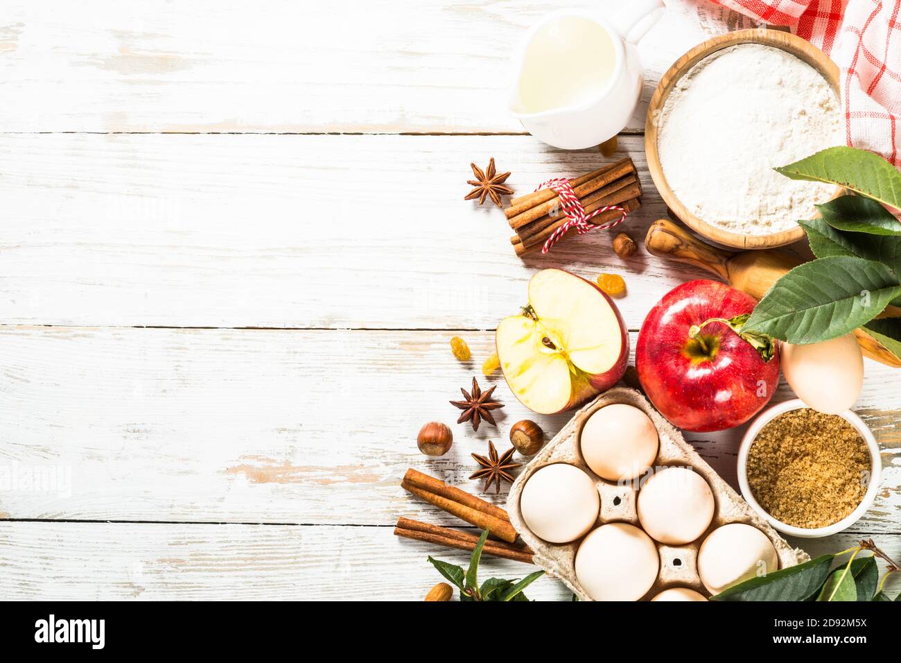 Fall baking ingredients on white Stock Photo - Alamy