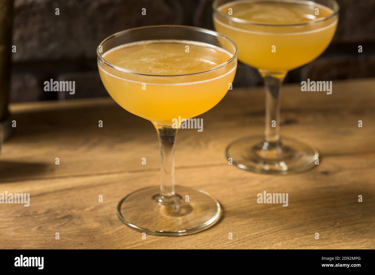 Boozy Refreshing Cognac Between the Sheets Cocktail with Rum and Lemon