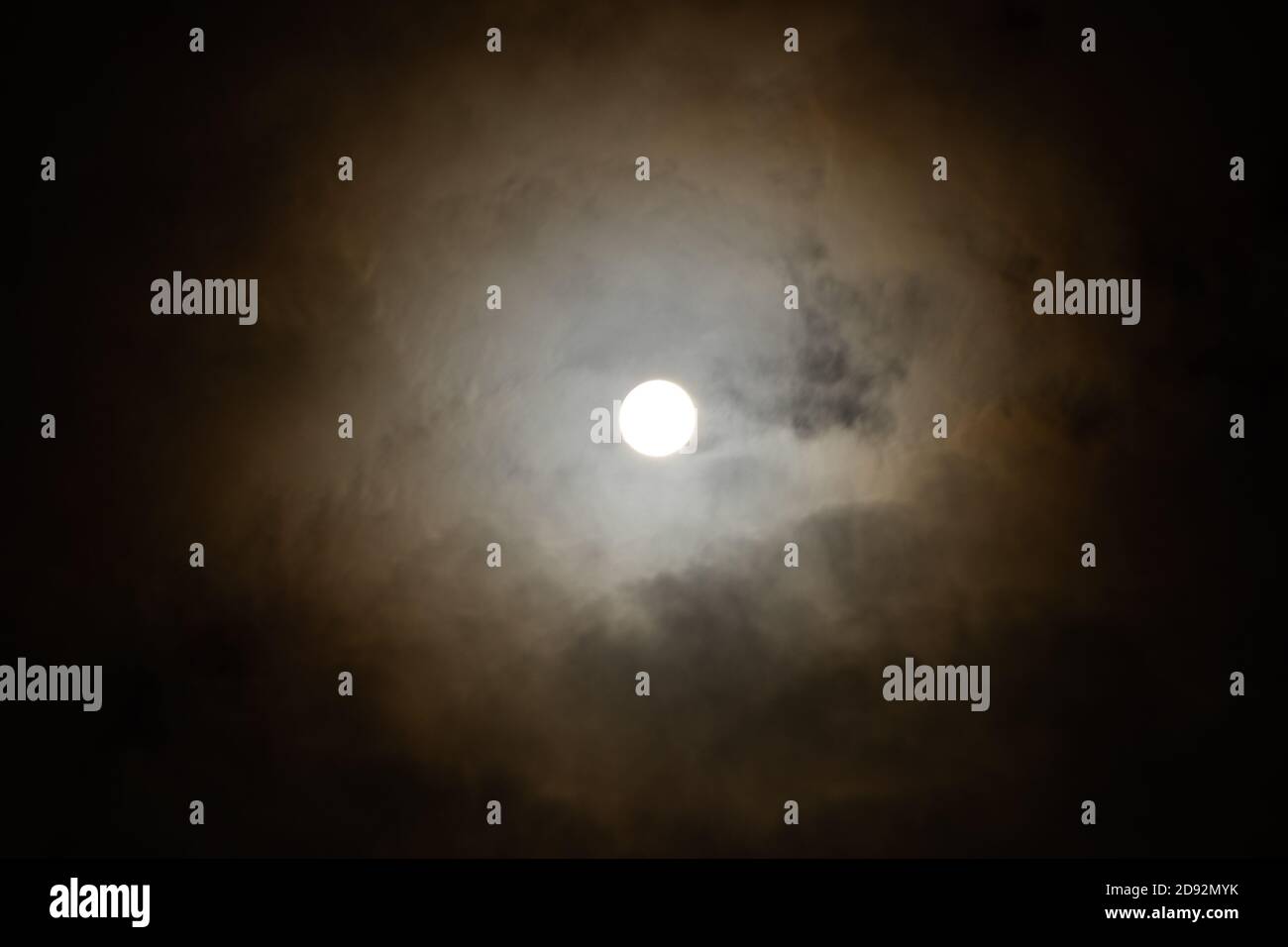 beautiful night sky with clouds and moon Stock Photo - Alamy