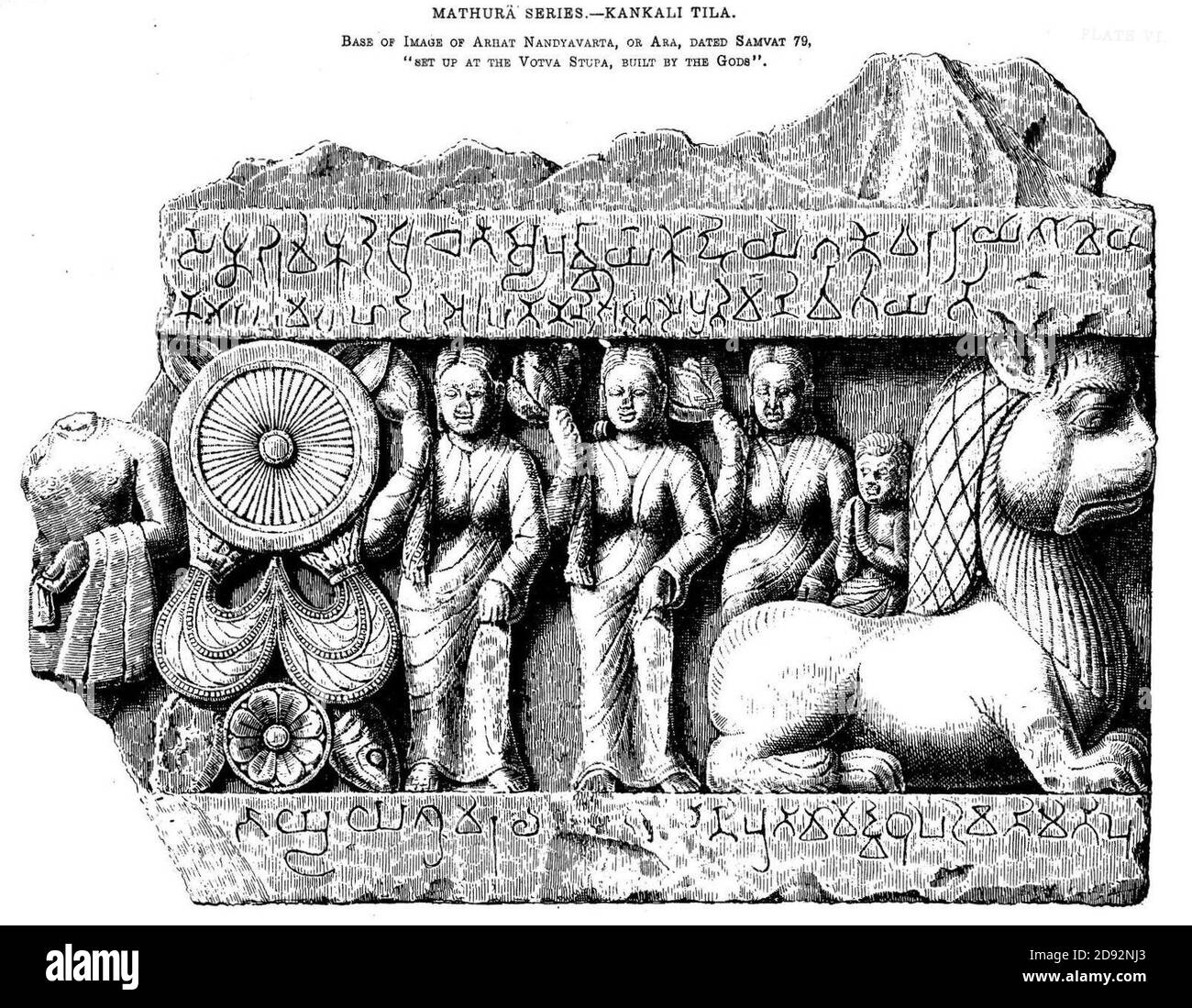Kankali Tila votive plate with Samvat 79 inscription Stock Photo Alamy