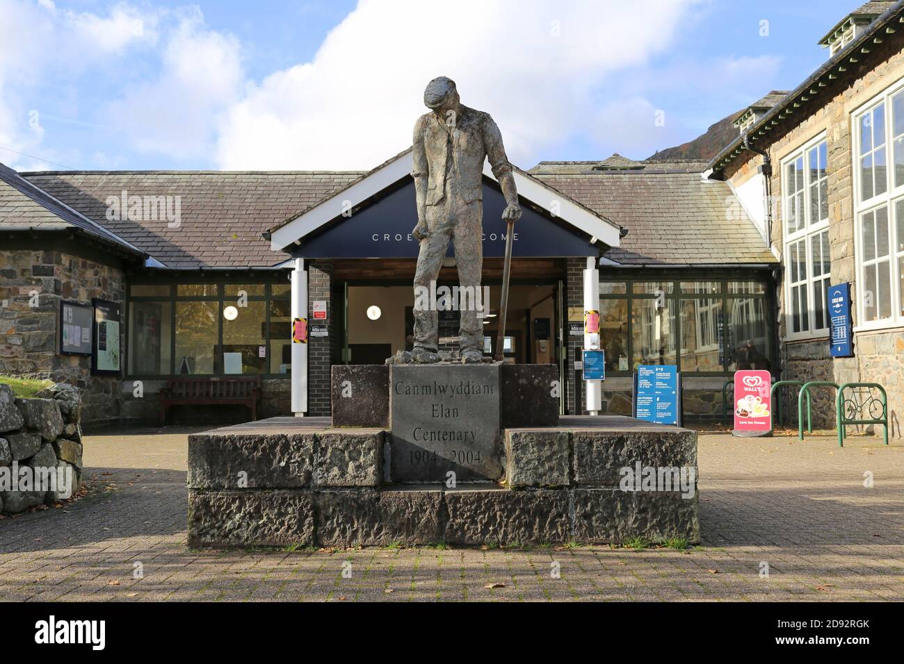 Photo 6x4 Statue outside the Elan Valley Visitor Centre Elan Village This c2011 