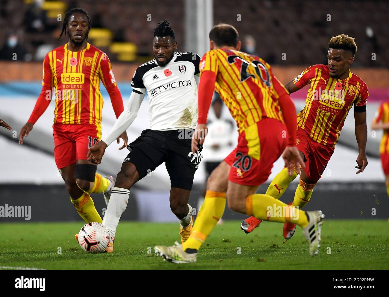 Fulham S Andre Frank Zambo Anguissa In Action During The Premier League Match At Craven Cottage London Stock Photo Alamy