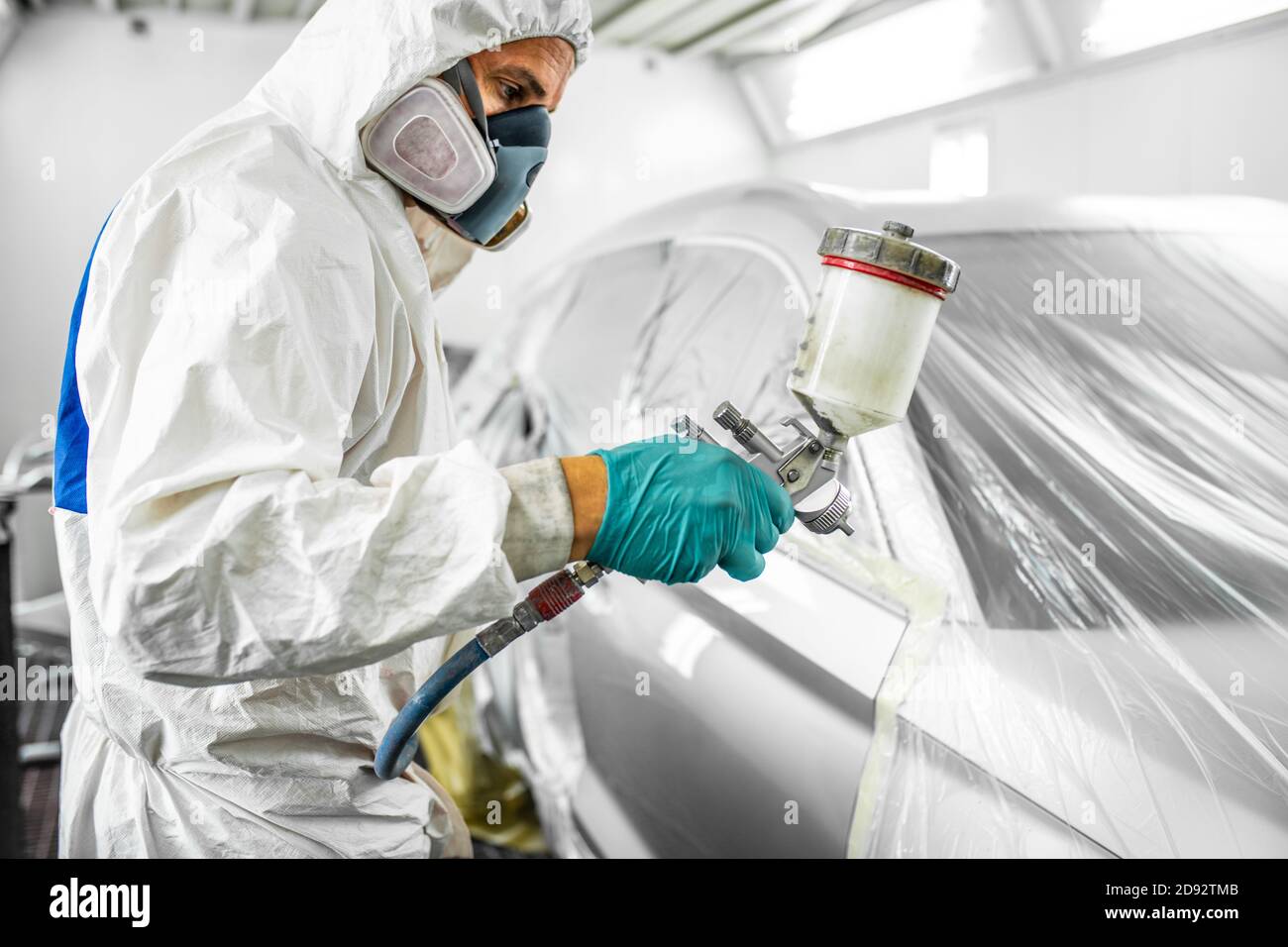 Bodywork, paint job, car painting procedure in car service, bodypaint