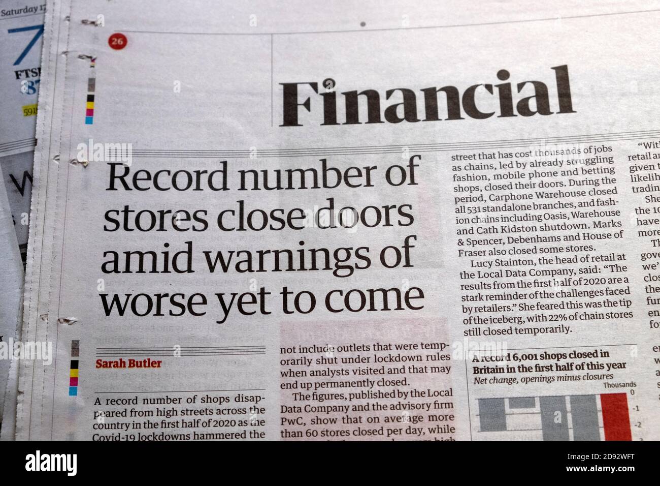 "Record number of stores close doors amid warnings of worse yet to come" Guardian newspaper
