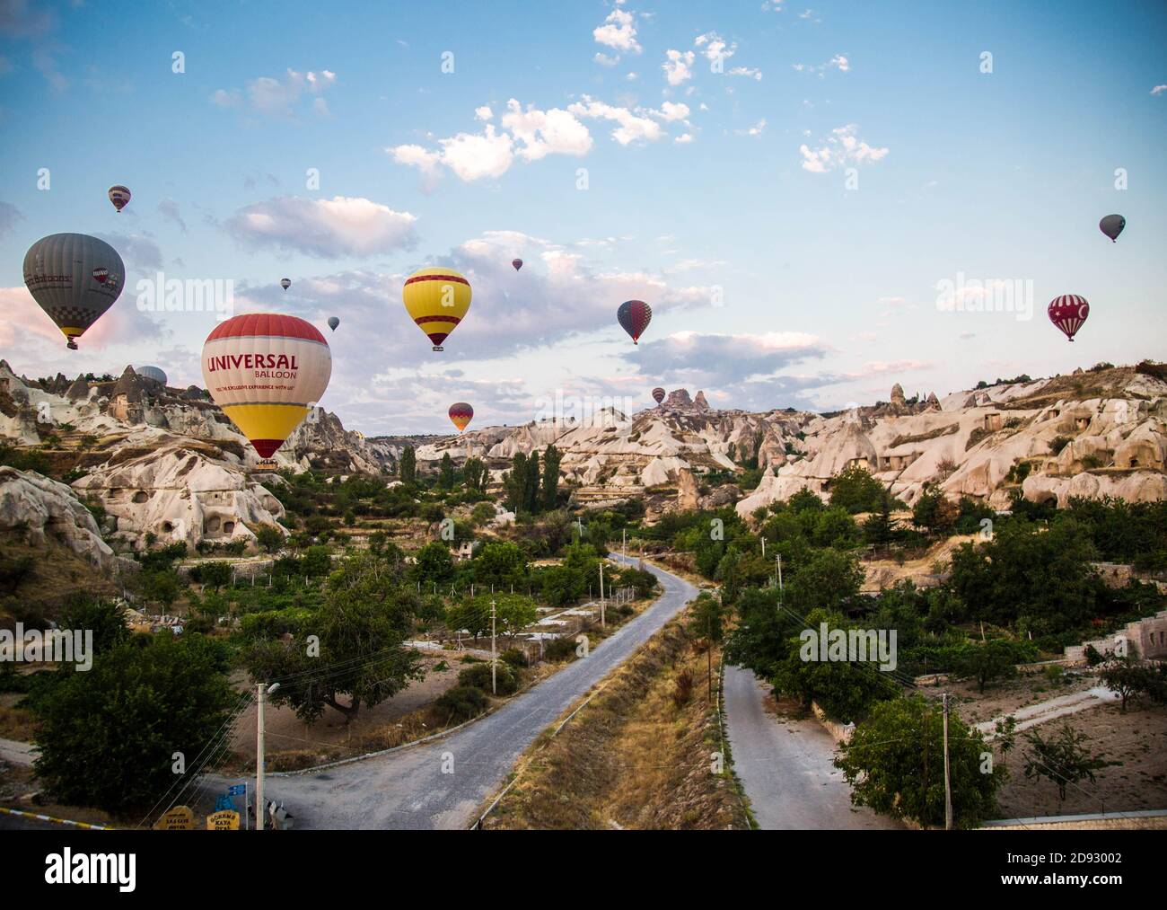 The Cappadocia region of Turkey is the most popular location in the world for hot air ballooning. Last year, over half of the world's balloon trips took place in the region, with almost half a million people taking to the skies. It's also one of the few places in the world you can balloon almost all year round. Turkey. Stock Photo
