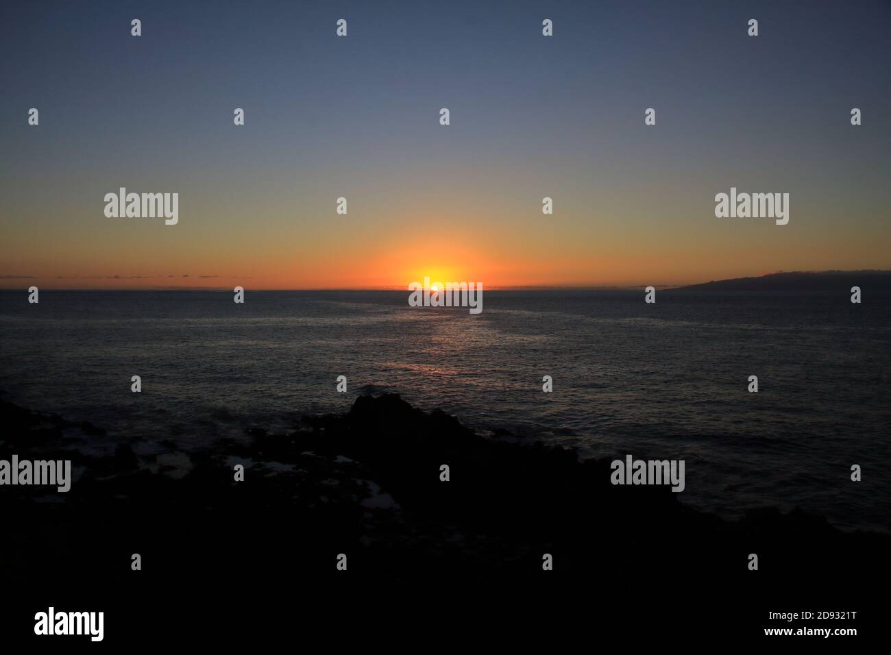 Sunset in crete Stock Photo