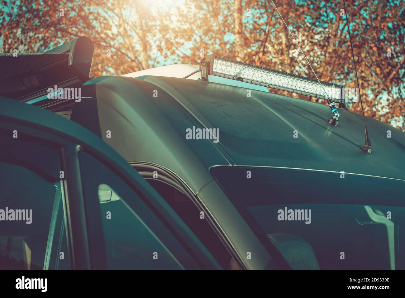 Roof Mounted Camper Van Vehicle LED External Lighting Panel Close Up