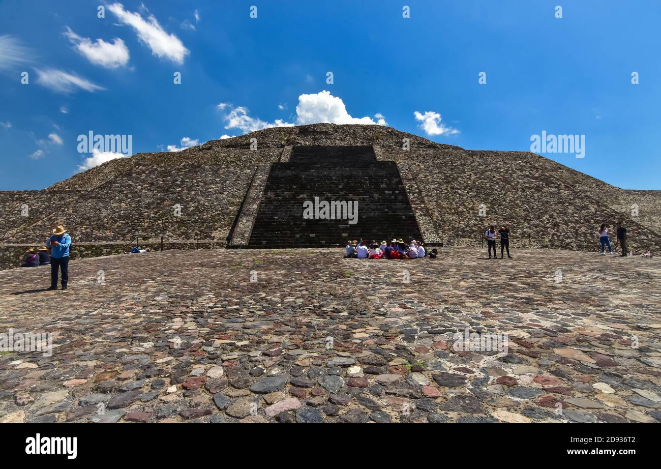 Pyramid of the Moon at Teotihuacan, an ancient Mesoamerican city near ...