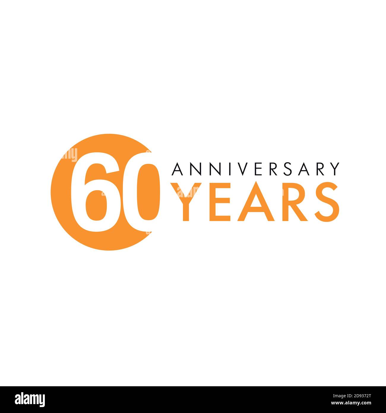 60 th anniversary numbers. 60 years old logotype. Simple congrats. Isolated abstract graphic web design template. Creative digits Up to 60 percent off Stock Vector