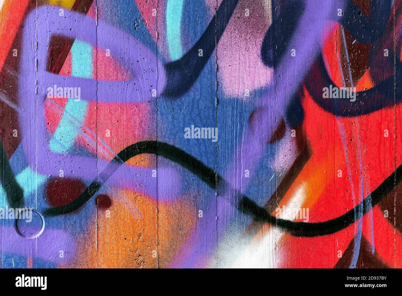 Multi-colored painted wall. Abstract detail Stock Photo