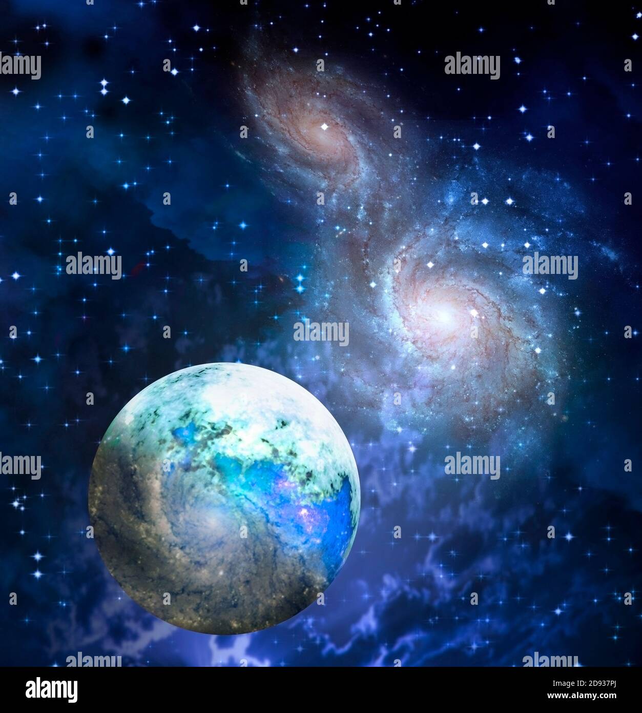 Exoplanet in space. 3D rendering Stock Photo - Alamy