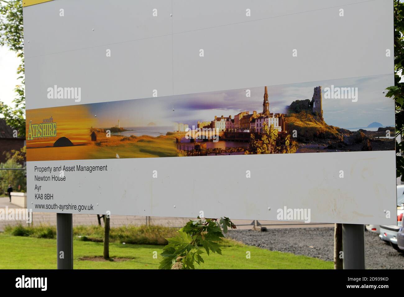 South Ayrshire Council signage using photography Stock Photo Alamy