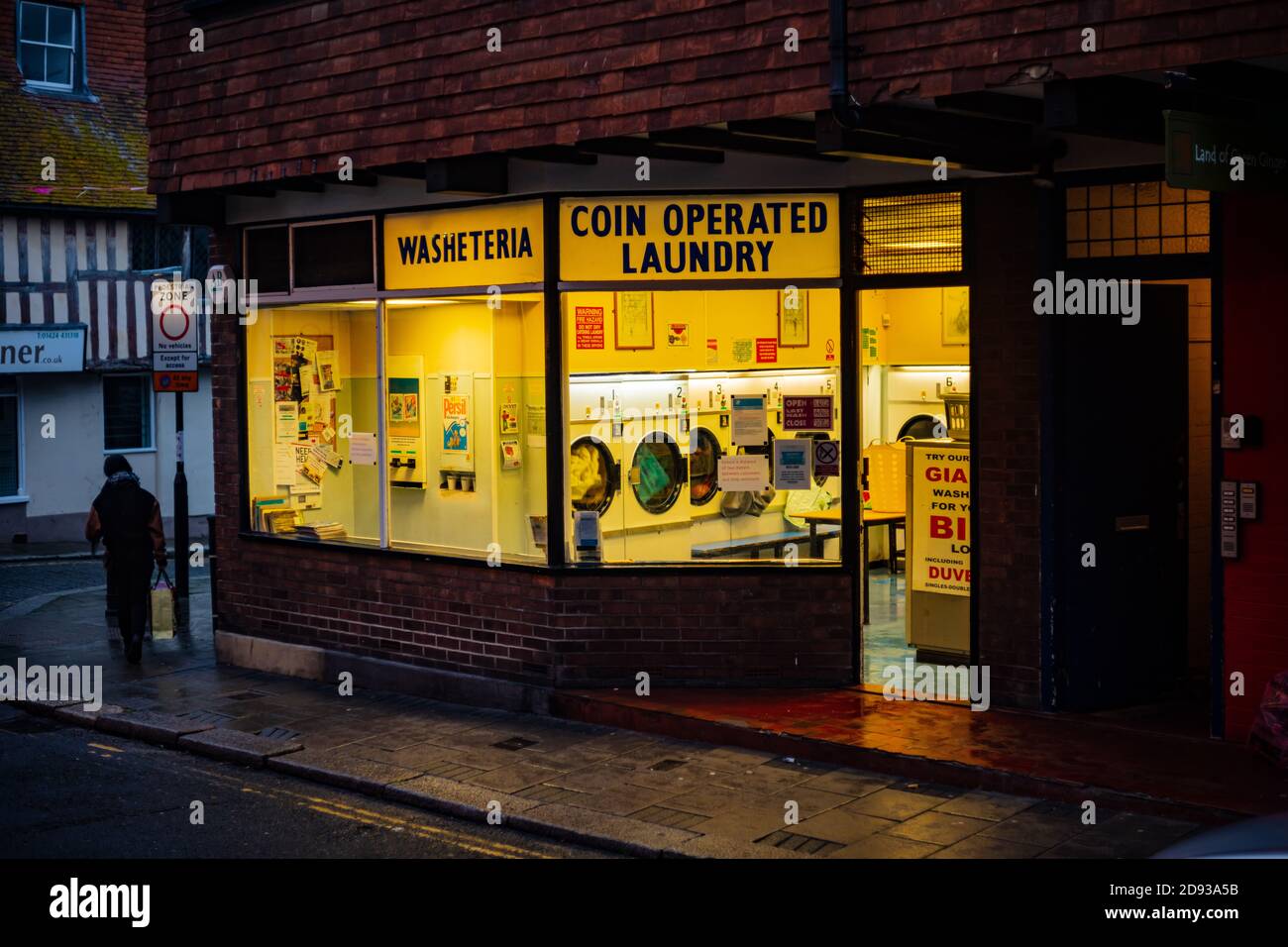 A Laundry in Hastings old Town Stock Photo