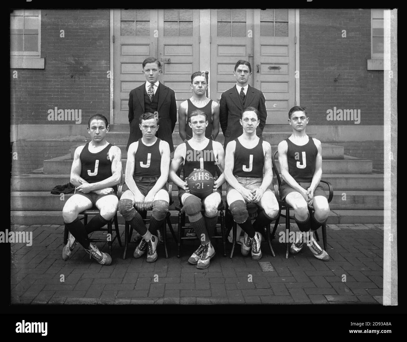 Junior High School basketball team, 1921 Stock Photo