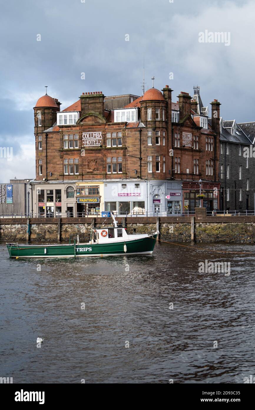 Columba Hotel, North Pier, Oban harbour, Oban, Argyll and Bute, Scotland Stock Photo