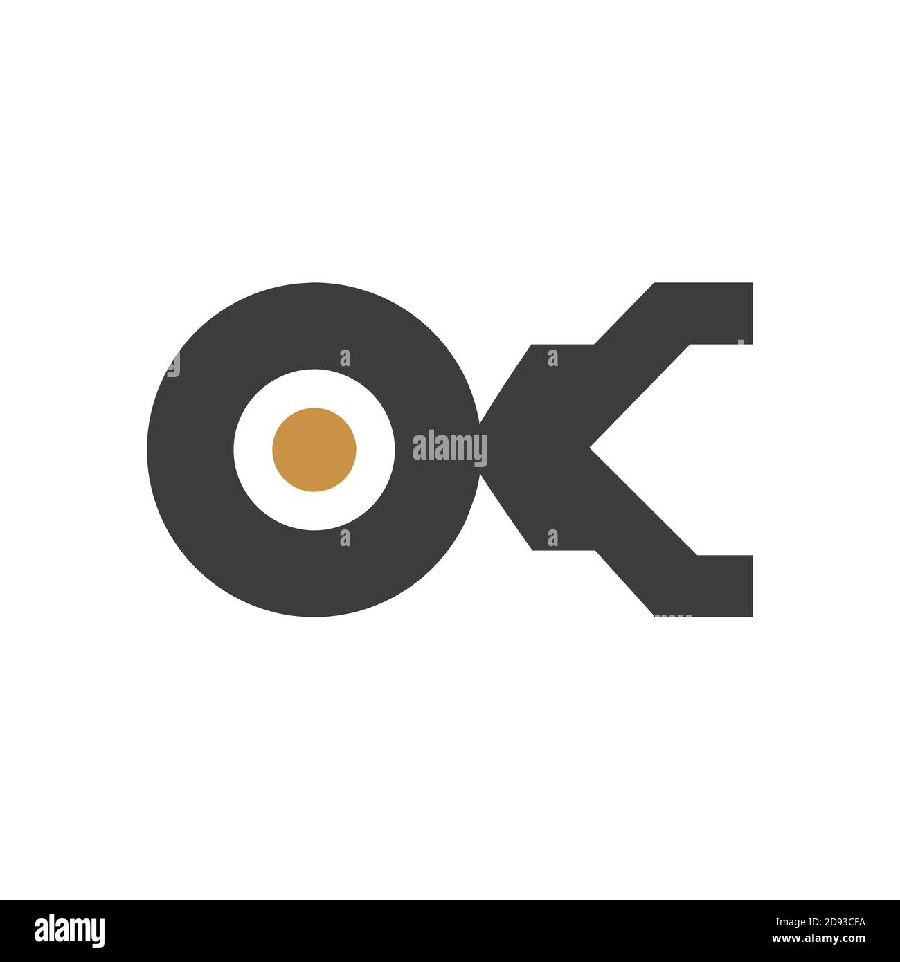 Initial letter ko logo or ok logo vector design template Stock Vector ...