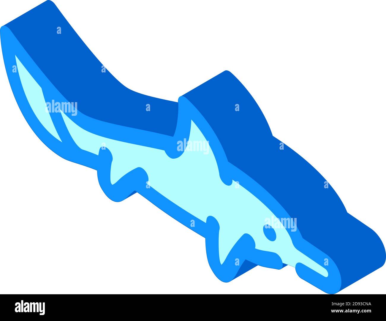 ichthyosaurus dinosaur isometric icon vector illustration sign Stock ...