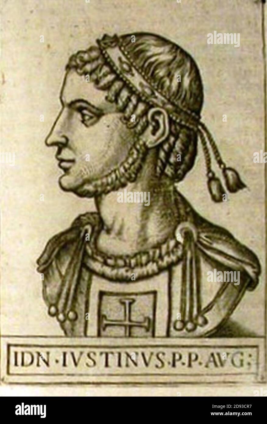 Justin I by Giovanni Battista de'Cavalieri. Stock Photo