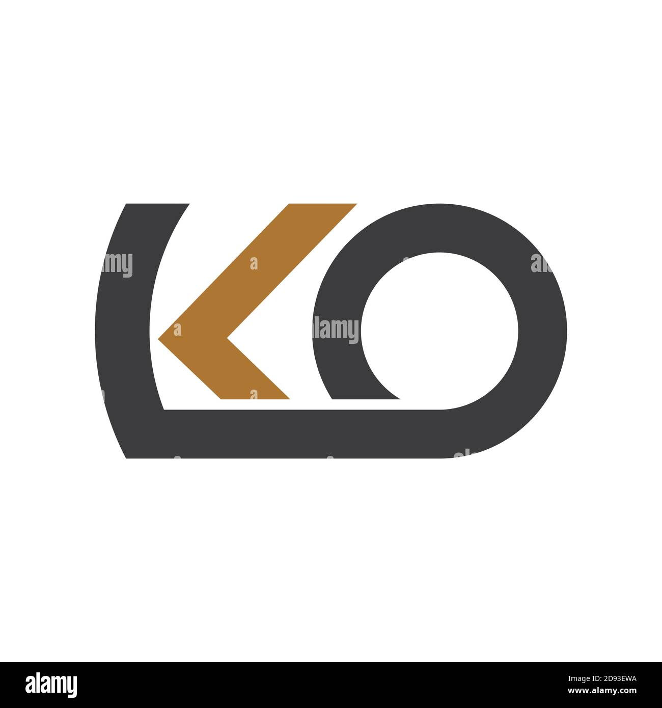 Initial letter ko logo or ok logo vector design template Stock Vector ...