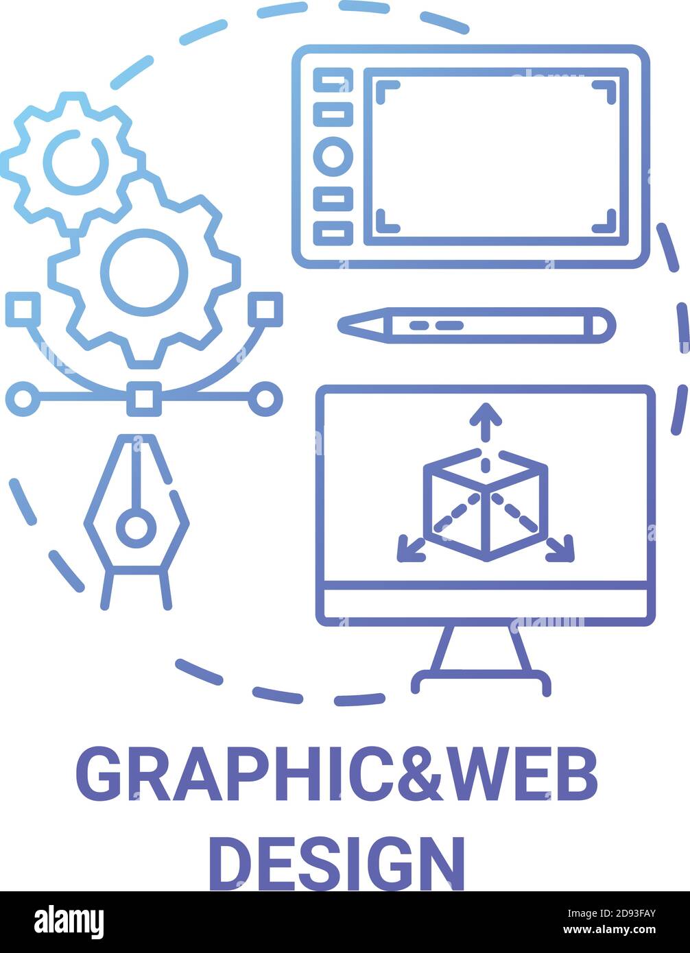 Graphic and web design concept icon Stock Vector Image & Art - Alamy