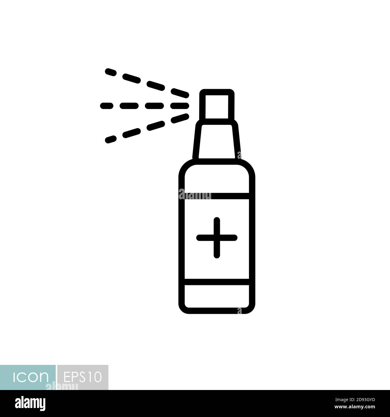 Anti-bacterial sanitizer spray, hand sanitizer vector icon. Coronavirus ...