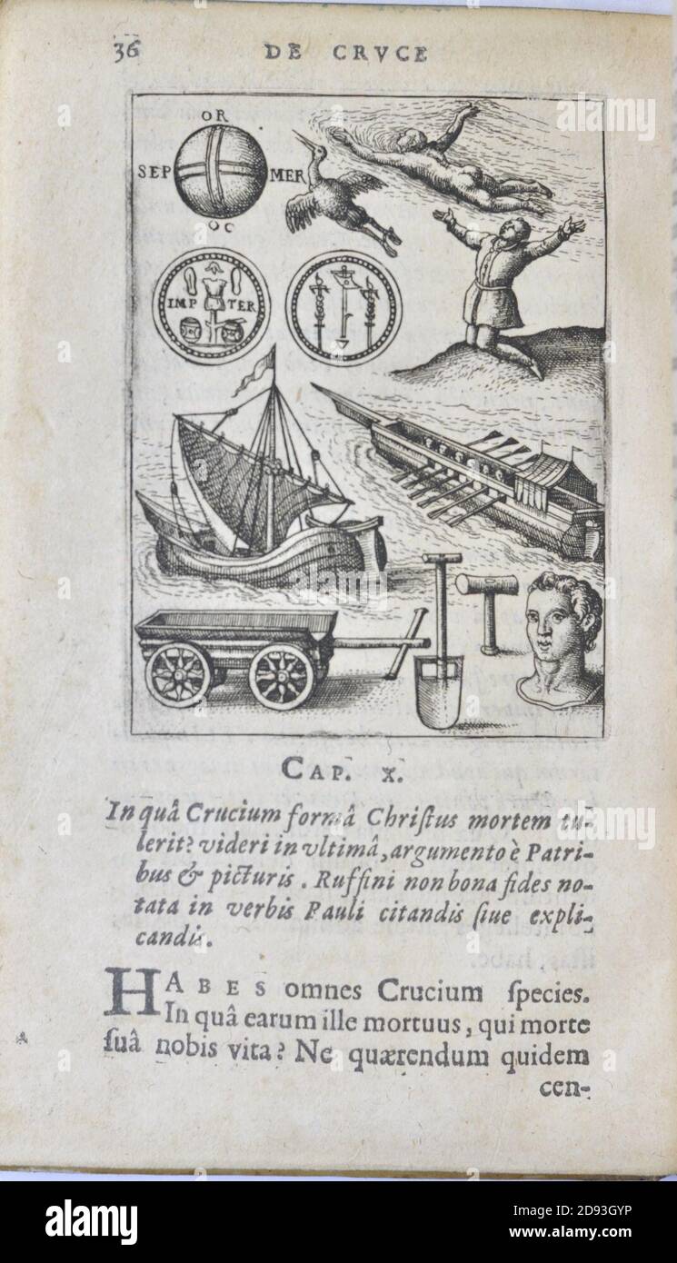 Justus Lipsius. De Сruce libri tres 1256. Stock Photo